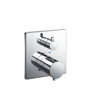 خلاط دش مخفي 2 حركة مربع مع مفتاح تحكم في درجة حرارة الماء - مع قاعدة تثبيت TBN01001 - صناعة صيني # TOTO - TBV02404B